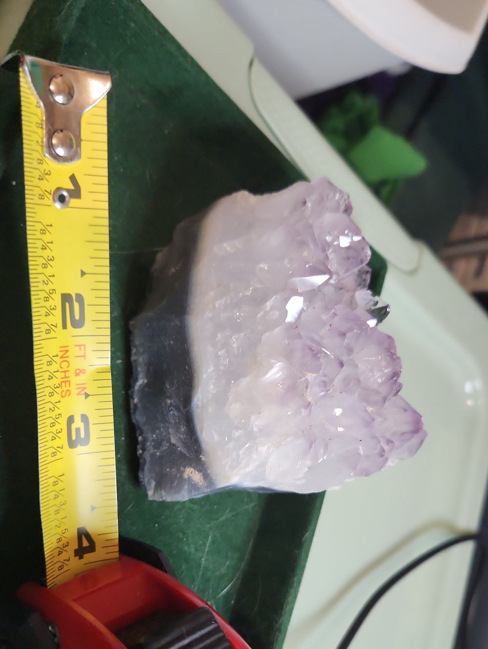 Lavender Amethyst Crystal Geode Piece